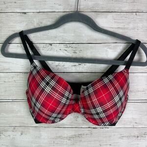 Victoria’s Secret Wear Everywhere Push Up Bra 34D Plaid